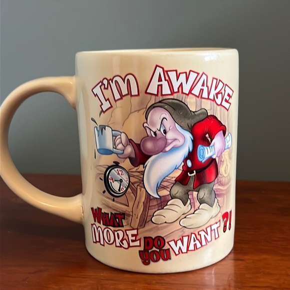 Disney Grumpy Jerry Leigh Snow White Dwarves Mug Coffee Tea - Picture 1 of 5